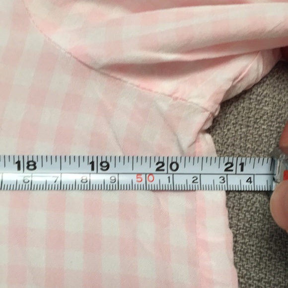 J. JILL Pink & White Gingham Checkered Popover Top - Picture 5 of 14